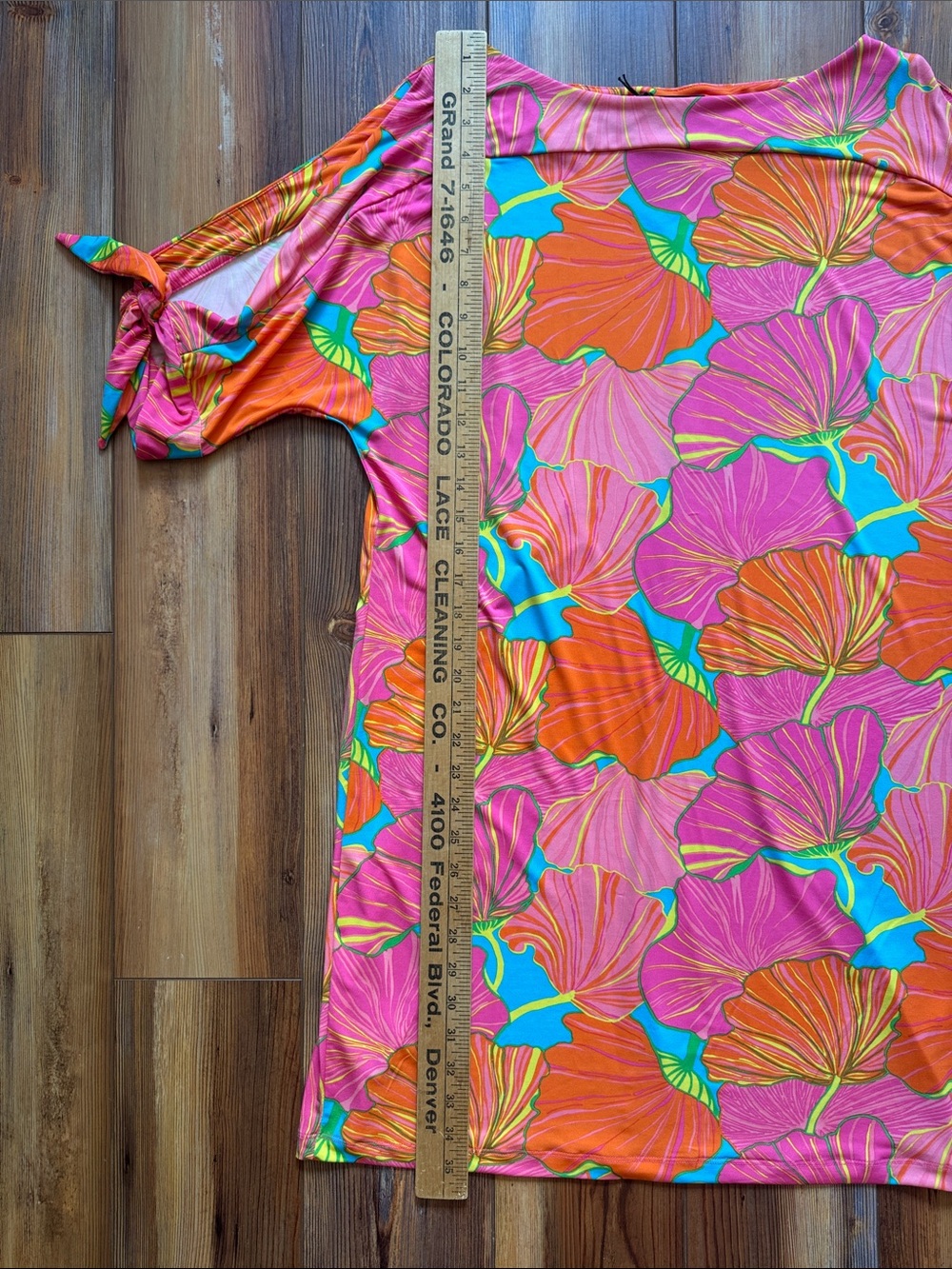 Trina Turk Floral Shift Dress Women’s XL Pink Orange Tropical Designer Resort - Picture 3 of 6